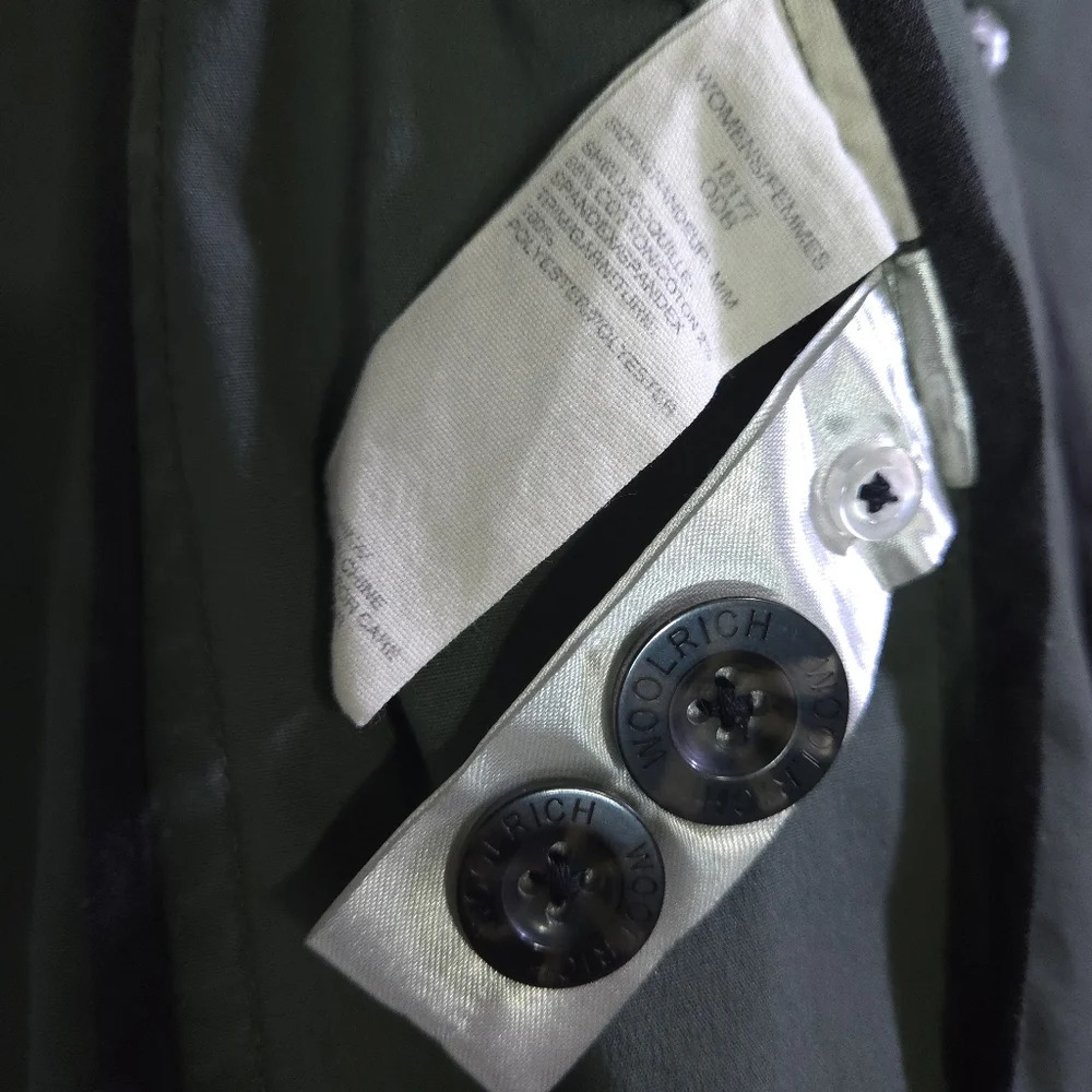 Woolrich Lightweight Jacket Size Medium Green Mil… - image 8